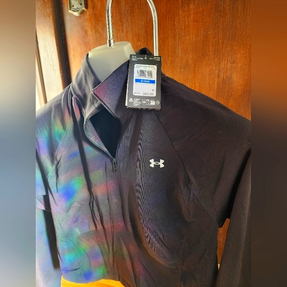 Under Armour Women's UA Vanish Seamless ¼ Zip Crop Black Brand New XL - Picture 3 of 5